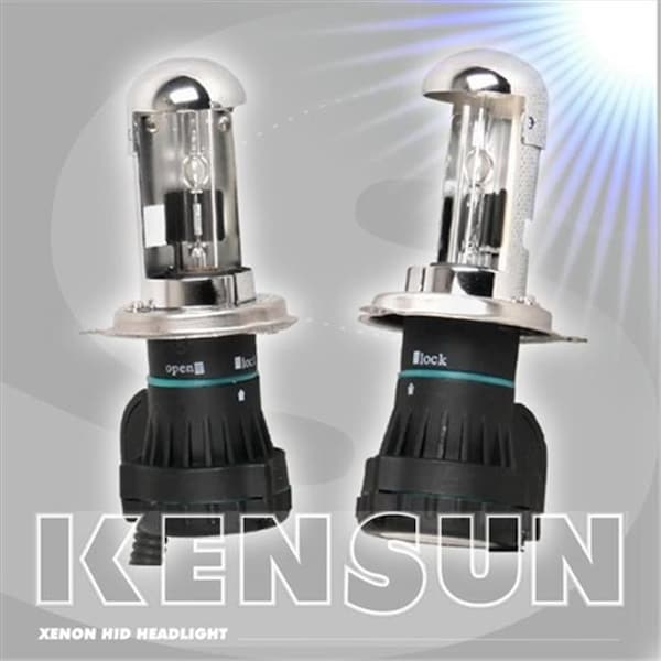Kensun UN-K-55W Bulbs-H4 M-10K HID Bi-Xenon 10000K 55W AC Bulbs; Light Blue UN-K-55W Bulbs-H4 M-10K - main